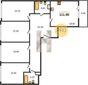 Квартира 111,9 м², 4-комнатная - изображение 1