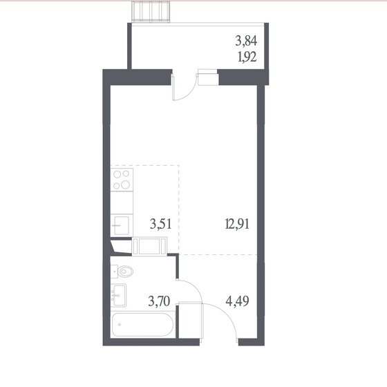 26,5 м², квартира-студия 6 990 000 ₽ - изображение 19