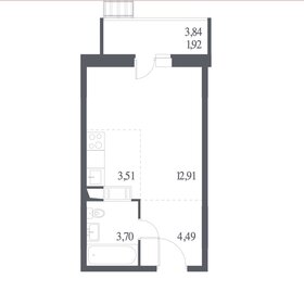 Квартира 26,5 м², студия - изображение 1