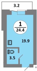 Квартира 24,4 м², студия - изображение 1