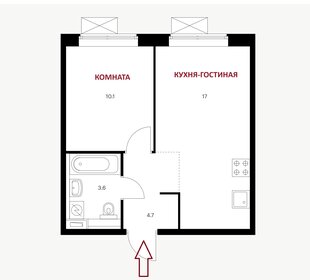 Квартира 35,4 м², 1-комнатная - изображение 1