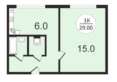 28,9 м², 1-комнатная квартира 6 485 000 ₽ - изображение 76