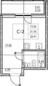 Квартира 23,9 м², студия - изображение 1