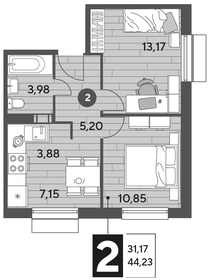 42,7 м², 2-комнатная квартира 6 202 857 ₽ - изображение 65