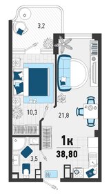 38,5 м², квартира-студия 3 300 000 ₽ - изображение 110