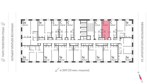 24,5 м², апартаменты-студия 10 900 000 ₽ - изображение 76