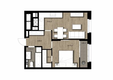 Квартира 41,5 м², 1-комнатная - изображение 1