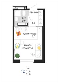 22,3 м², квартира-студия 3 318 229 ₽ - изображение 29