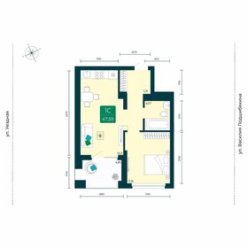 Квартира 47,6 м², 1-комнатная - изображение 1