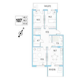 101,9 м², 3-комнатная квартира 31 295 000 ₽ - изображение 98