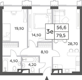 79,8 м², 3-комнатная квартира 33 090 662 ₽ - изображение 16