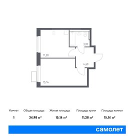 34,7 м², 1-комнатная квартира 7 129 174 ₽ - изображение 11