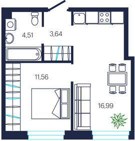 59 м², 2-комнатная квартира 6 990 000 ₽ - изображение 18