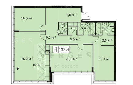 Квартира 133 м², 5-комнатная - изображение 1