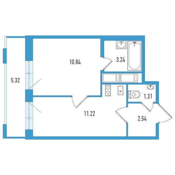 30,8 м², 1-комнатная квартира 7 749 000 ₽ - изображение 18