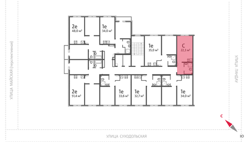 Квартира 22,3 м², студия - изображение 3