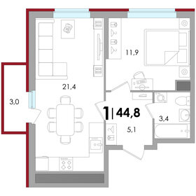 59,5 м², 2-комнатная квартира 5 500 000 ₽ - изображение 108