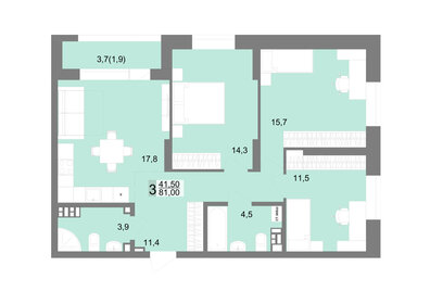 133 м², 3-комнатная квартира 14 700 000 ₽ - изображение 100