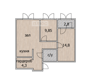 Квартира 62,3 м², 3-комнатная - изображение 1