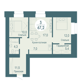 78,6 м², 3-комнатная квартира 9 450 000 ₽ - изображение 82