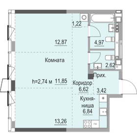 Квартира 65,2 м², студия - изображение 1