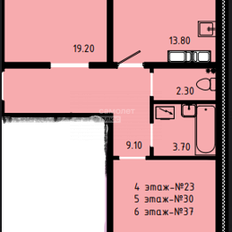 Квартира 70,2 м², 2-комнатная - изображение 2