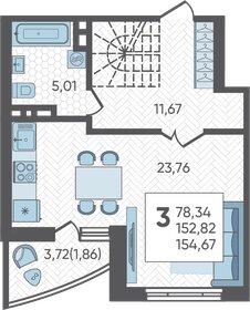 132,9 м², 3-комнатная квартира 16 340 550 ₽ - изображение 9