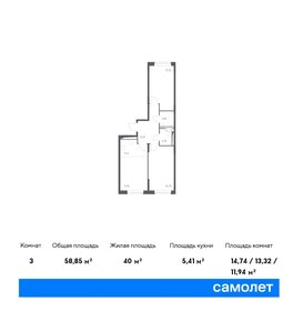 57,7 м², 2-комнатная квартира 12 806 643 ₽ - изображение 27