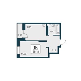 Квартира 38,2 м², 1-комнатная - изображение 1