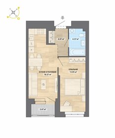 49,2 м², 1-комнатная квартира 5 100 000 ₽ - изображение 74
