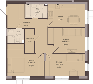 73 м², 3-комнатная квартира 7 150 000 ₽ - изображение 126