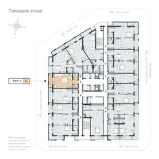 Квартира 62,6 м², 1-комнатные - изображение 5