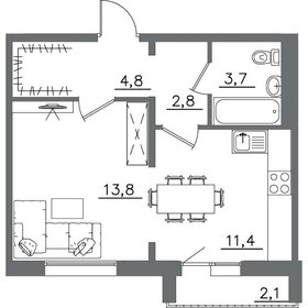 34 м², 1-комнатная квартира 6 500 000 ₽ - изображение 39