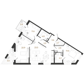 96,3 м², 3-комнатная квартира 23 600 000 ₽ - изображение 102