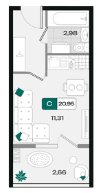 Квартира 21 м², студия - изображение 1