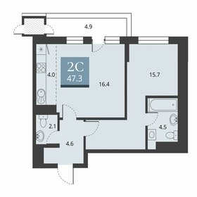 Квартира 49,8 м², 2-комнатная - изображение 1