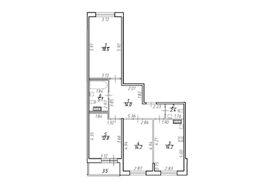 Квартира 83 м², 3-комнатная - изображение 1