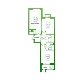 Квартира 67,4 м², 2-комнатная - изображение 1