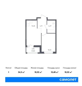 35,8 м², 1-комнатная квартира 5 543 507 ₽ - изображение 18