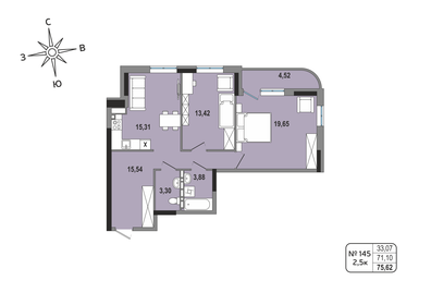 89,5 м², 3-комнатная квартира 8 400 000 ₽ - изображение 44