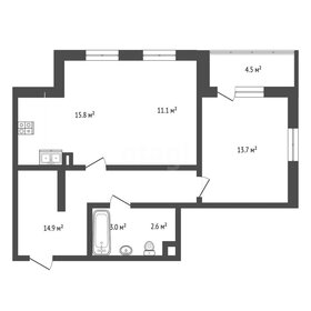 Квартира 60 м², 1-комнатная - изображение 1