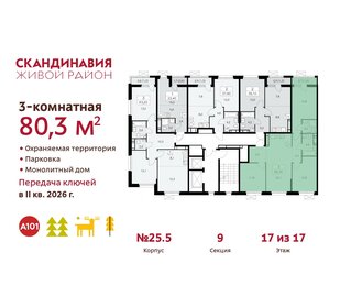 79 м², 3-комнатная квартира 20 300 000 ₽ - изображение 114