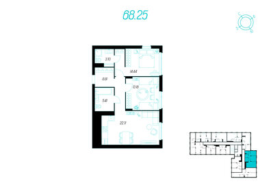 81,2 м², 2-комнатная квартира 6 100 000 ₽ - изображение 65