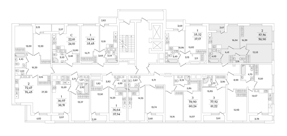62,3 м², 2-комнатная квартира 8 350 000 ₽ - изображение 22