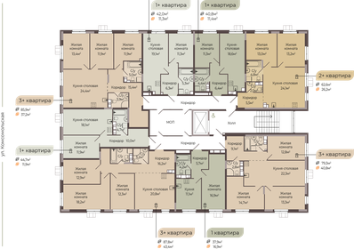 92 м², 3-комнатная квартира 17 900 000 ₽ - изображение 102