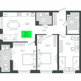 82,1 м², 3-комнатная квартира 8 770 000 ₽ - изображение 13