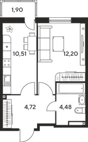 33,5 м², 1-комнатная квартира 4 500 000 ₽ - изображение 3