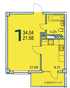 42,4 м², 2-комнатная квартира 5 600 000 ₽ - изображение 81