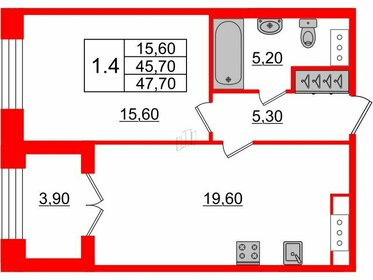 40,3 м², 1-комнатная квартира 20 800 000 ₽ - изображение 127