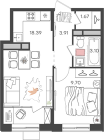 Квартира 36,8 м², 2-комнатная - изображение 1